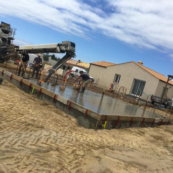 Guiet Construction, dallage de maison au Château d'Olonne en Vendée